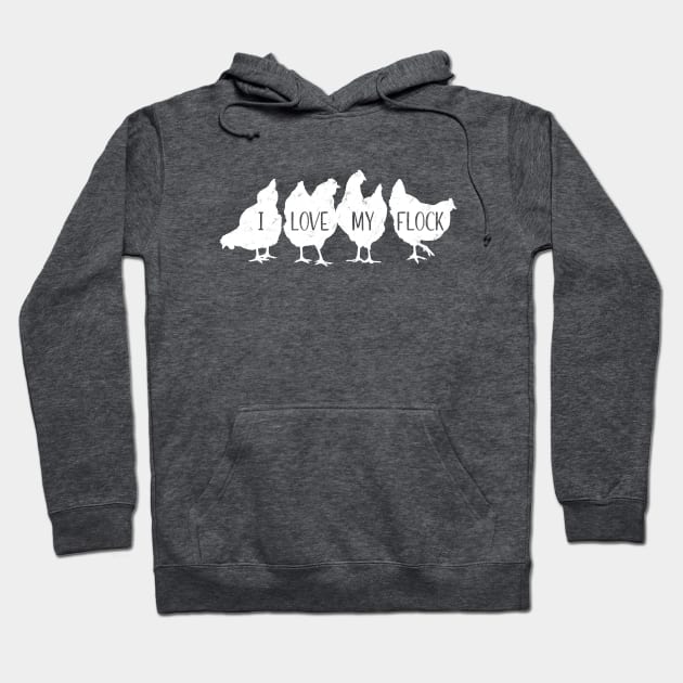 I Love My Flock, Hens for Chicken Mom Family Hoodie by cottoncanvas